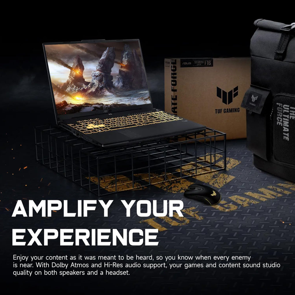 ASUS TUF F16 RTX 4050 Pro Gaming Laptop, 16' FHD+ 144Hz, Intel Core 5 210H(Beats Intel i5-14500), NVIDIA RTX 4050, 16GB DDR5 RAM, 1TB SSD, RGB Backlit KB, Bundle with PCO Laptop Cooler
