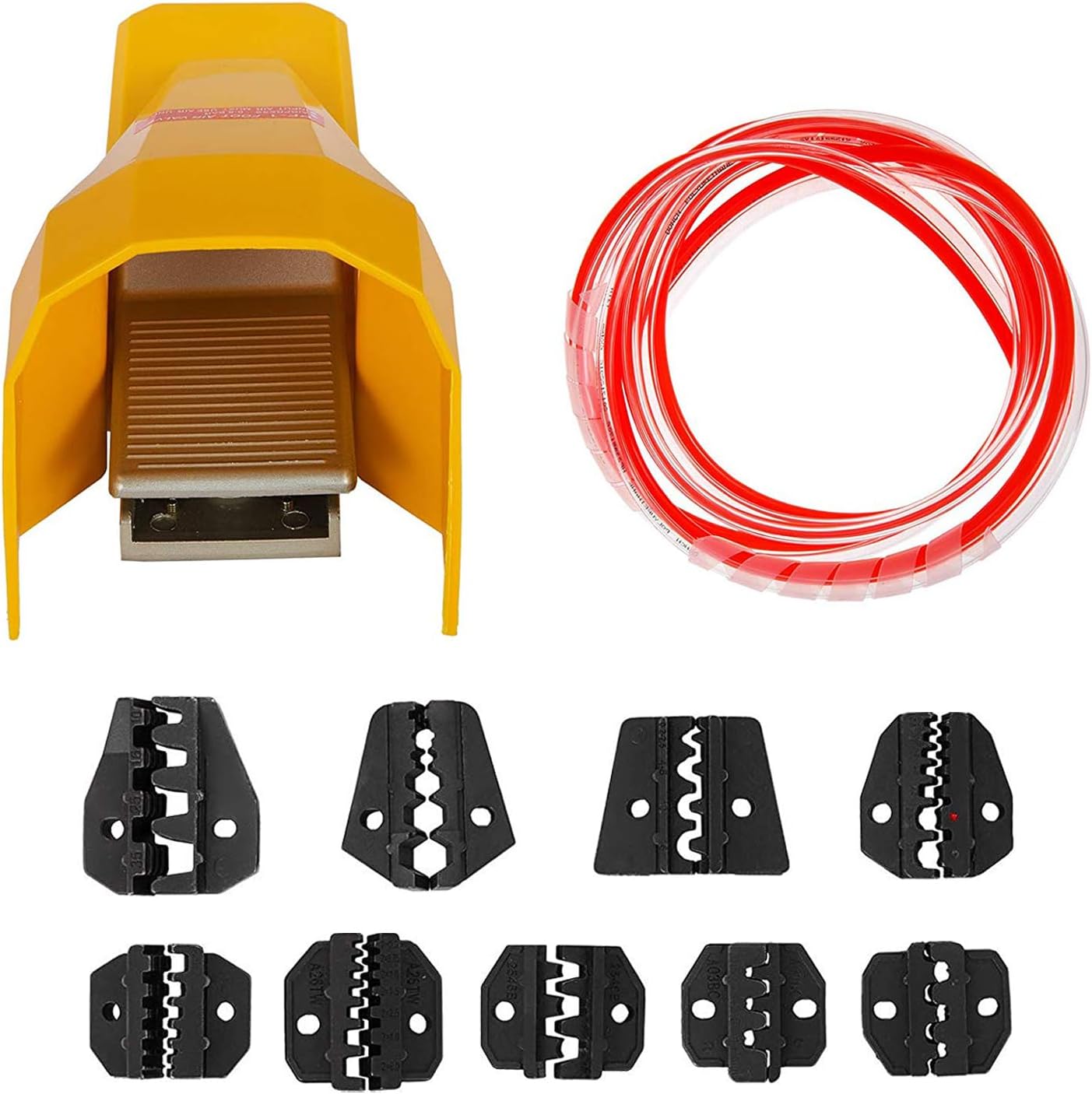 VEVOR Pneumatic Crimping Tool Am-10, Air Powered Wire Terminal Crimping Machine Crimping Up To 16mm2, Pneumatic Crimper Plier Machine with 10 Sets Of Dies for Many Kinds of Terminals