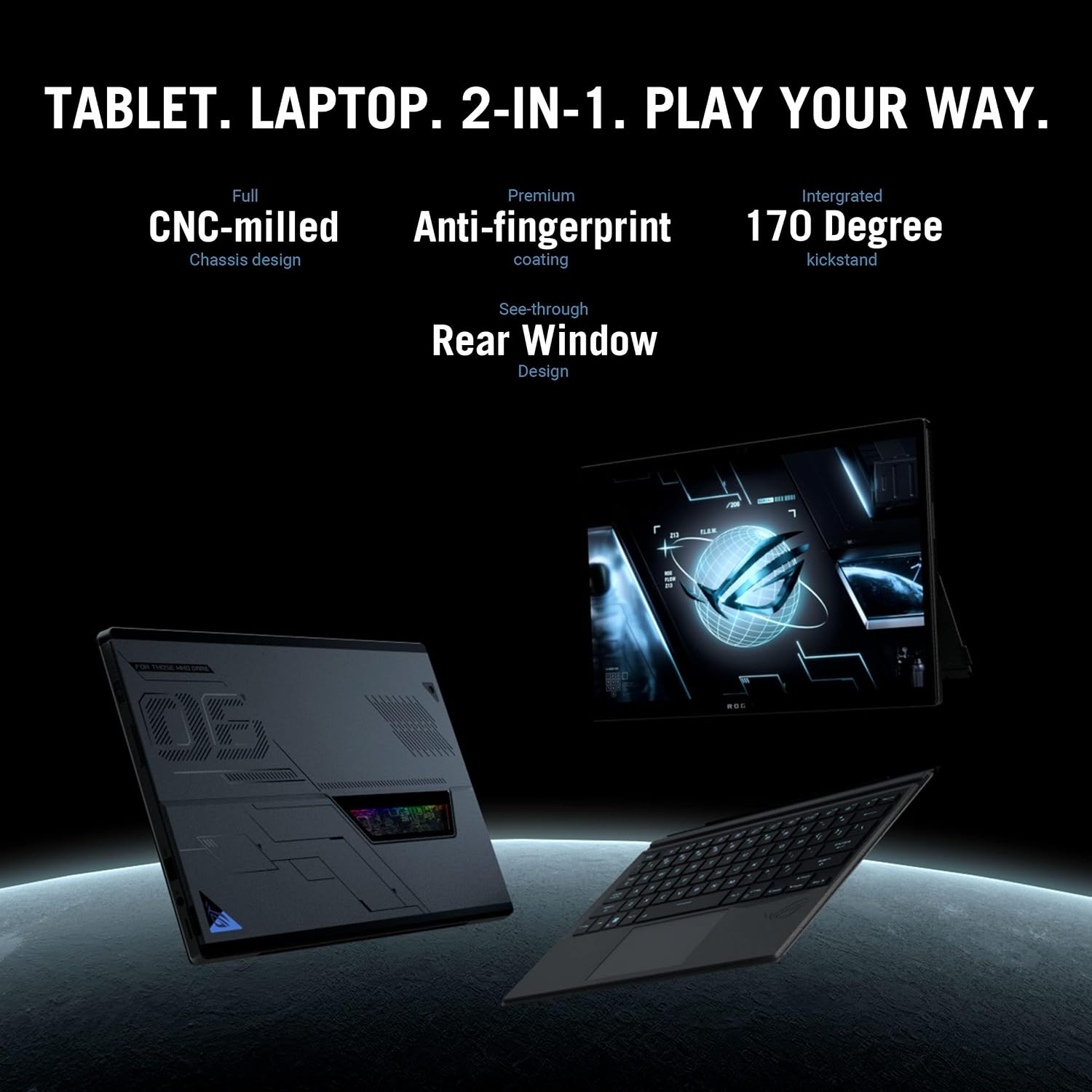 ASUS ROG Flow Z13 (2023) Gaming Laptop Tablet, 13.4' Nebula Display 16:10 QHD 165Hz, GeForce RTX 4050, Intel Core i9-13900H, 16GB LPDDR5, 1TB PCIe SSD, Wi-Fi 6E, Windows 11, GZ301VU-DS94