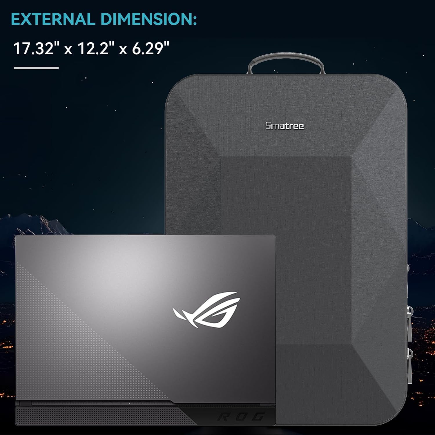 Smatree Hard Double Laptop Backpack for 16 inch ASUS ROG Strix SCAR 16 2025/2024/2023, ROG Strix G16 2025/2024/2023, ROG Zephyrus G16 2025/2024, Razer Blade 16, Alienware M16, DELL G16,HP Victus/OMEN