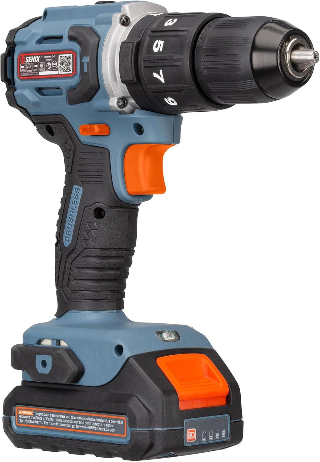 SENIX X2 20 Volt Max* 2-Piece Cordless Power Tool Kit with Battery Powered 1/2-Inch Hammer Drill Driver and 1/4-Inch Impact Driver, Includes Soft Bag, 2 2.0 Ah Batteries & Charger (S2K2B2-02)