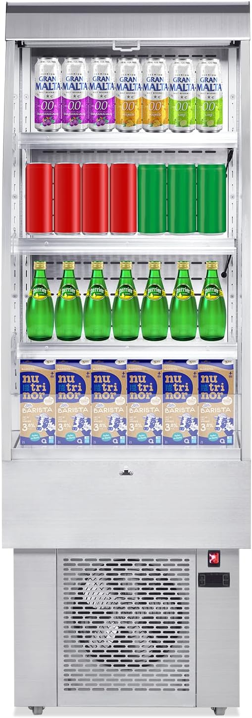IDEALHOUSE 8.8 Cu.Ft Countertop Commercial Refrigerator Display，Glass Door Cake Fridge，LED Lighting,Adjustable Shelves，White Pastry Cooler