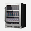 Whynter BSR-140SB 24 inch Built-ln 140 Cans Undercounter Stainless Steel Beverage Fridge with Reversible Door, Digital Control, Lock, and Carbon Filter