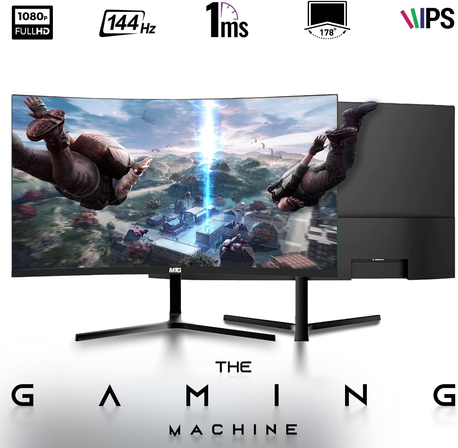 Dell Desktop PC Gaming Bundle - Core i7, 16GB RAM, 512GB SSD, 24-inch Curved Monitor, GT 1030, RGB Keyboard with AI-Enabled Copilot Key, Mouse, RGB Headphone, Webcam, Wi-Fi, Win 11 Home (Renewed)