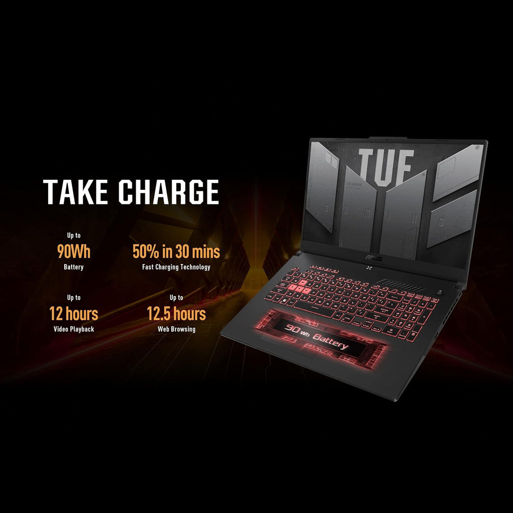 ASUS TUF Gaming A17 (2022) Gaming Laptop, 17.3' 144Hz FHD IPS-Type Display, AMD Ryzen 7 6800H CPU, GeForce RTX 3060 GPU, 16GB DDR5, 512GB PCIe SSD, Wi-Fi 6, Windows 11 Home, Mecha Gray, FA707RM-ES73