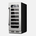 Whynter BSR-033SW 15 inch Built-ln 33 Bottle Undercounter Stainless Steel Wine Fridge with Reversible Door, Digital Control, Lock, and Carbon Filter