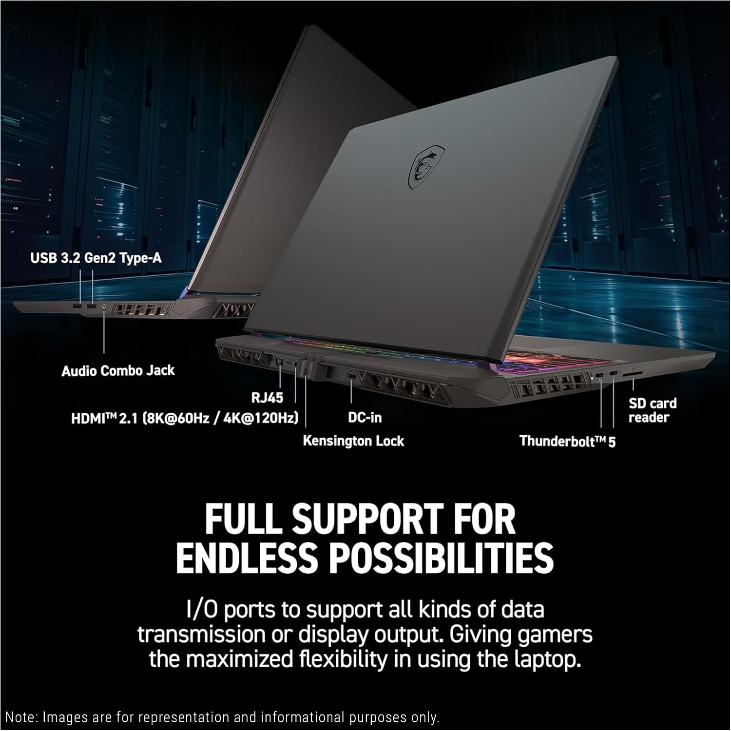 msi Vector 16 HX AI Gaming Laptop, Intel Ultra 7-255HX, 64 GB DDR5 RAM, 4 TB PCIe SSD, 16' FHD+ (1920x1200) 144Hz Display, Nvidia G-Force RTX 5070Ti, 24 Zone RGB Keyboard, W11 Pro, Cosmo Gray