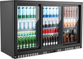 VEVOR Back Bar Cooler, 11.4 Cu.Ft Commercial Beverage Refrigerator, 3 Sliding Glass Doors, Fan Cooling Under Counter Beer Fridge w/LED Lighting, Shelves, Low-E Glass Display for Drinks, Bar, Store
