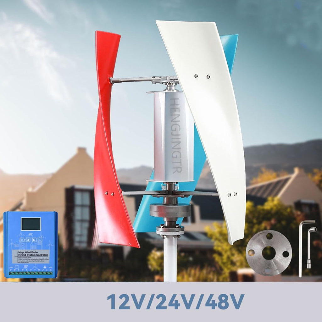 3000W 220V Vertical Wind Turbine Generator 12V 24V Vertical Magnetic Levitation Wind Turbine Generator Three-Phase No Noise for Wind Turbine Hybrid Systems