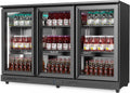 ROVSUN 11.4 Cu.Ft Commercial Back Bar Cooler ETL Certified, Bar Fridge Commercial Beverage Refrigerator w/ 3 Doors LED Digital Temperature Control, Drink Cooler for Restaurant Beer Wine Soda