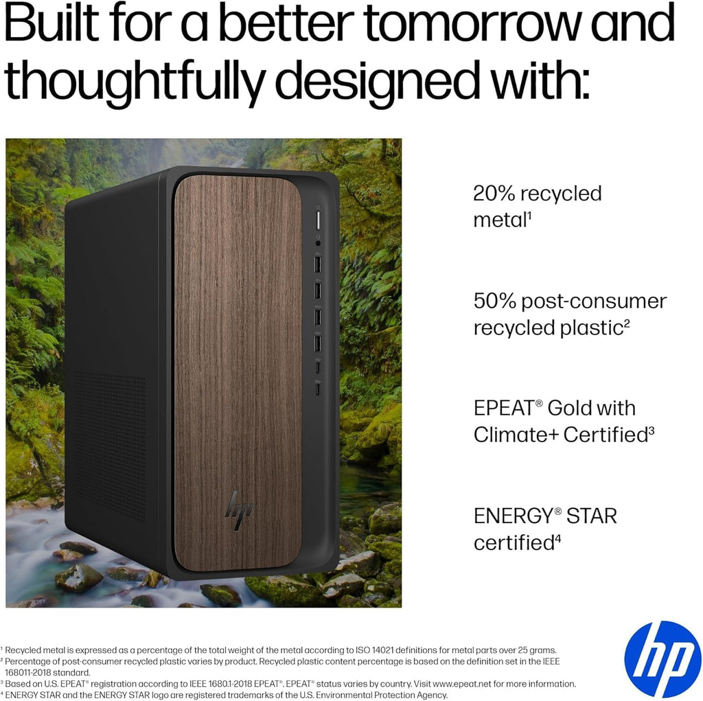 HP OmniDesk (M03-0060) Desktop PC, Intel Core Ultra 7 265, NVIDIA GeForce RTX 5060,32 GB DDR5 RAM,2TB SSD, Wi-Fi 6,Bluetooth 5.4,Wired KB & Mouse, Win 11 Pro Microsoft Copilot,(2025)