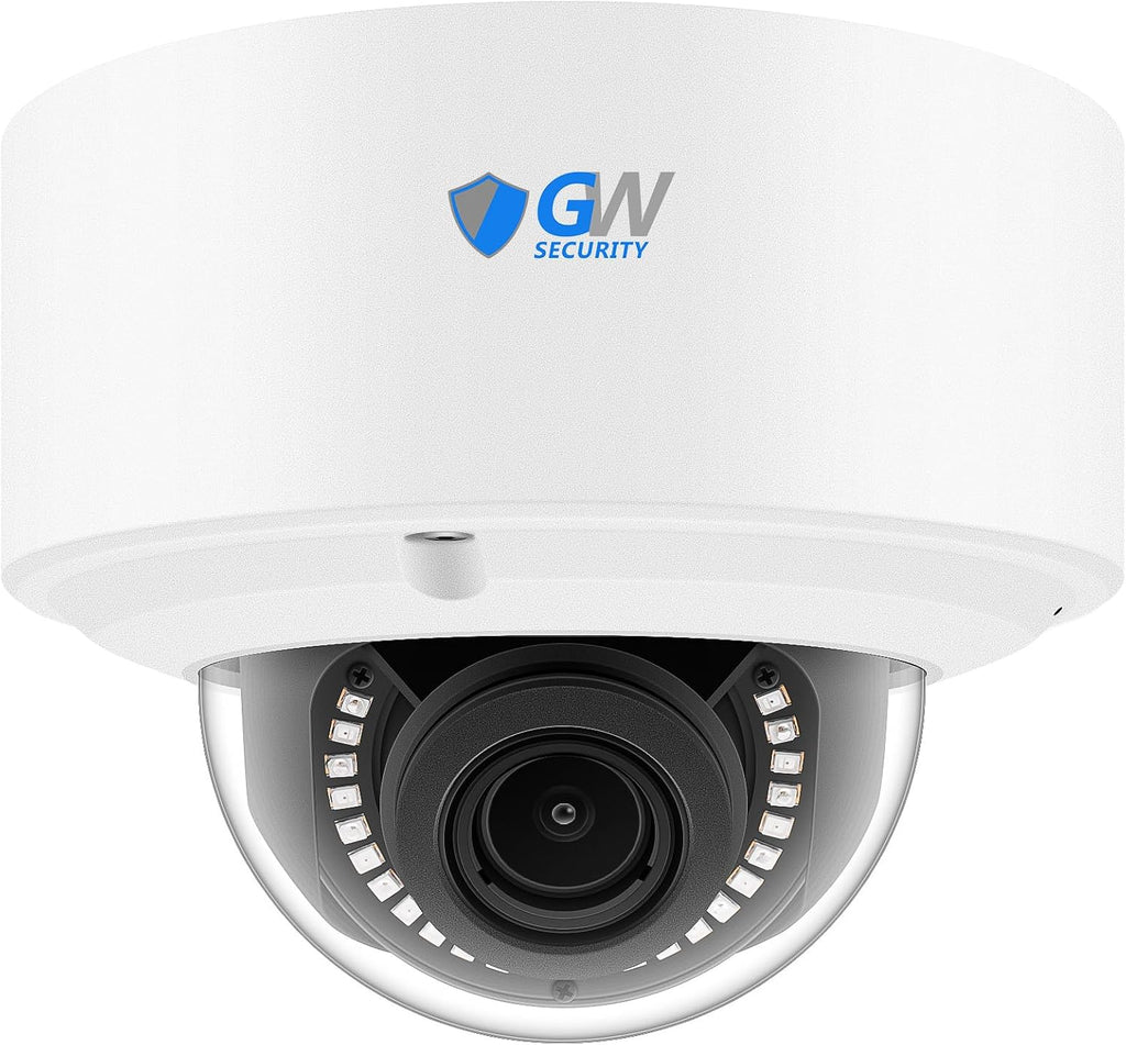 GW Security 4K 8MP Outdoor/Indoor PoE IP 5X Optical Zoom 2.7-13.5mm Motorized Lens Microphone Dome Security Camera (GW807601M)