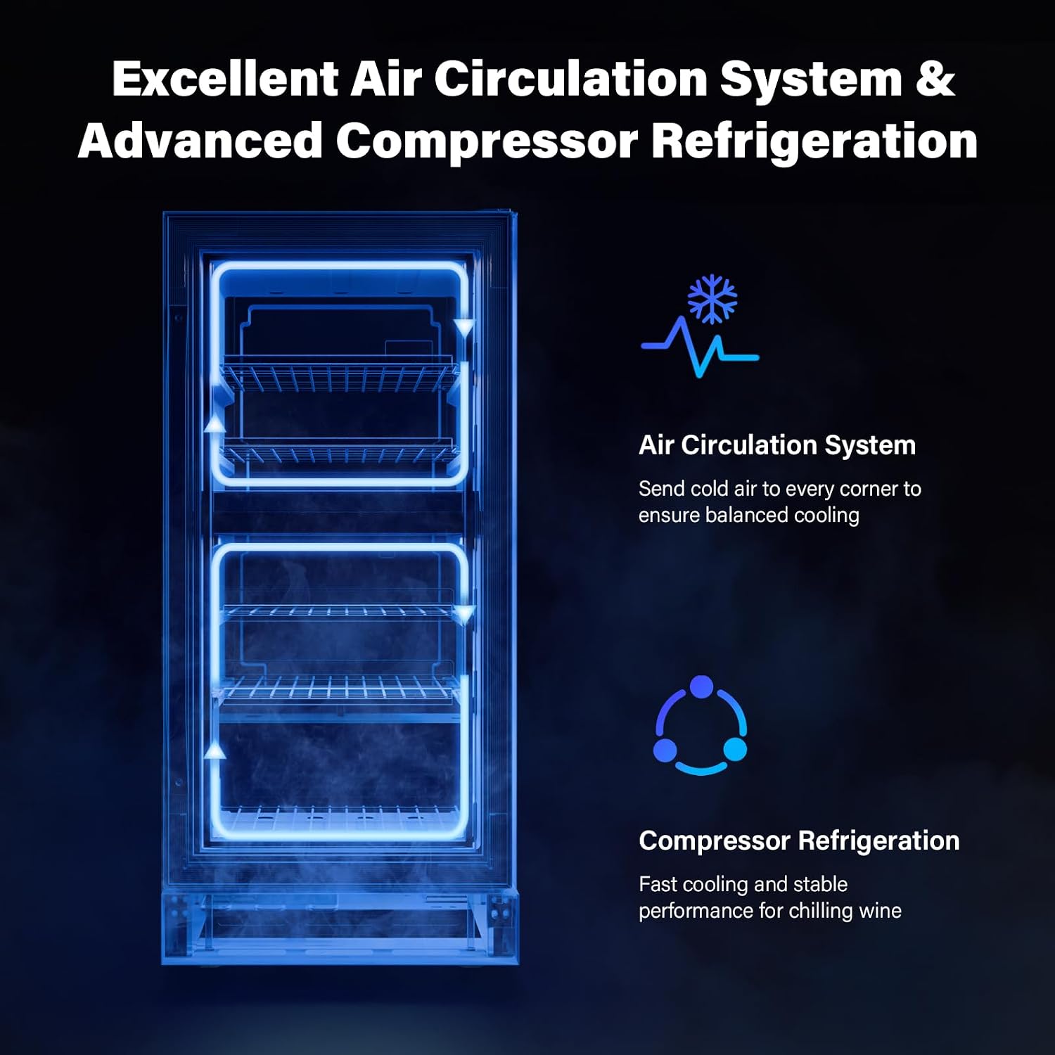 ROVSUN 15''W Dual Zone Wine Fridge with Compressor, 26 Bottles Built-in Wine Cooler Refrigerator with Touch Panel Control and Glass Door, Wine Cellar for Red, White, Champagne or Sparkling, 41-64°F