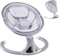 LAREX Baby Swing to Toddler Electric Infant Swing Portable for Newborn Boy Girl, 5 Sway Speeds with Remote Control, 12 Preset Melodies and Bluetooth, 0-6 Months Max 20 Lbs (2024 Model-Sliver)