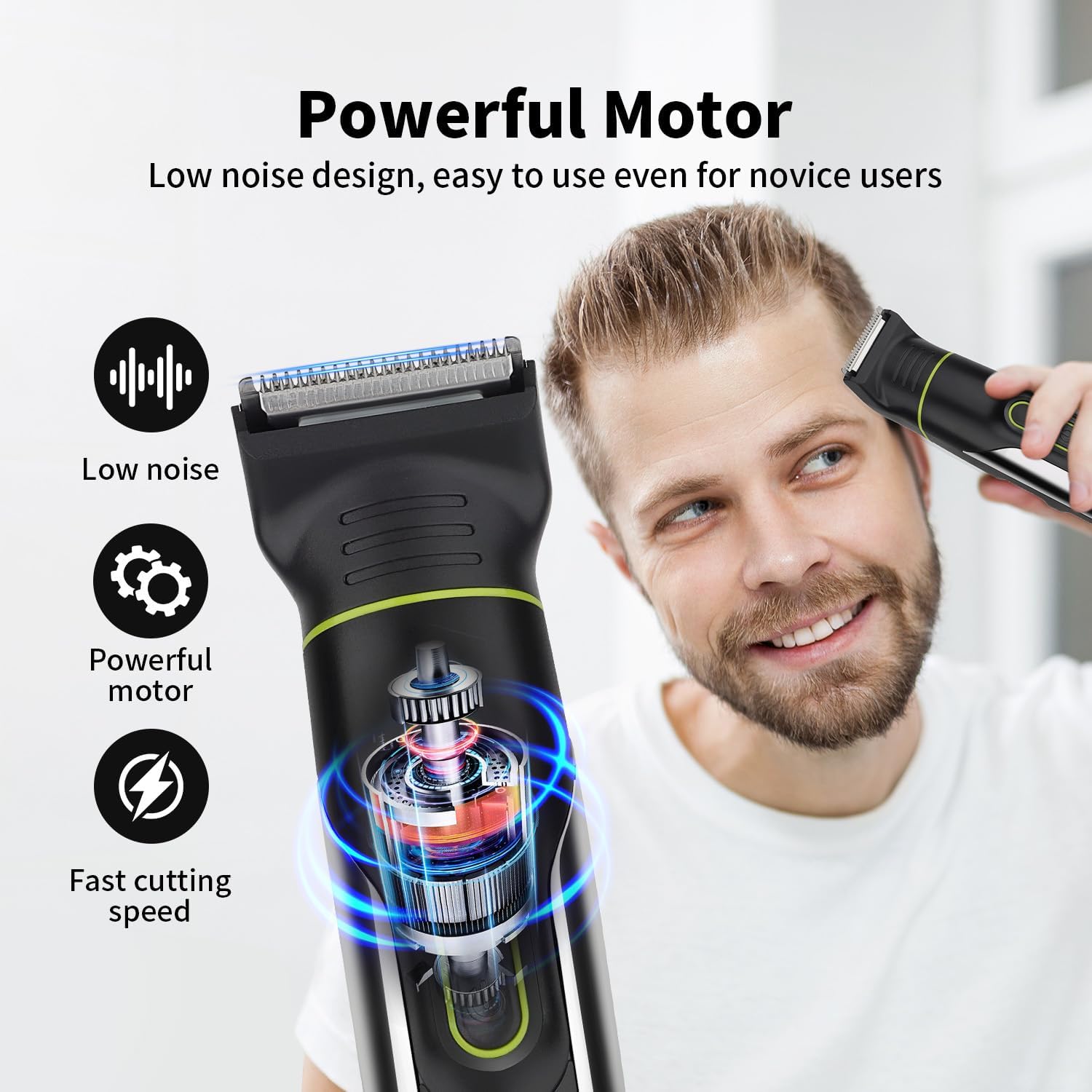 5 in 1 Hair Clippers, Adjustable Beard Trimmer for Men Professional, Cordless Barber and Trimmers Set, Cutting Kit, Electric Shaver for Nose, Ear,Body, Face and Mustache