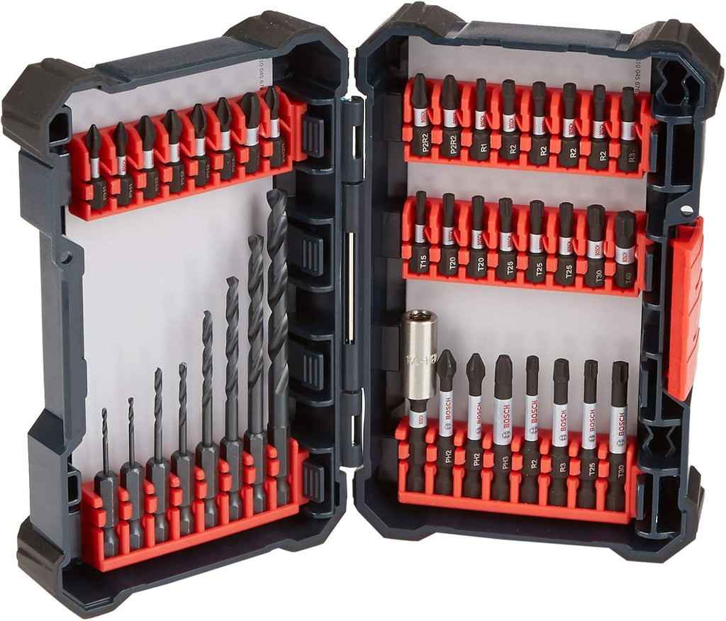 Bosch 40 Piece Impact Tough Drill Driver Custom Case System Set DDMS40 with Bosch Power Tools Combo Kit CLPK22-120 - 12-Volt Cordless Tool Set (Drill/Driver and Impact Driver)