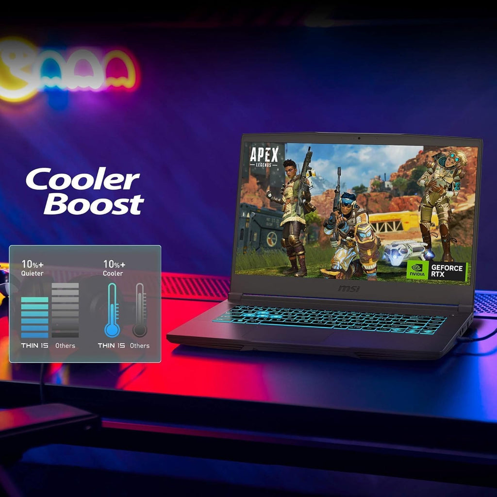 msi Thin 15.6' 144Hz Gaming Laptop Intel® Core Intel i5-13420H，NVIDIA GeForce RTX 4050, 16GB RAM 1TB NVMe SSD Win11 Home