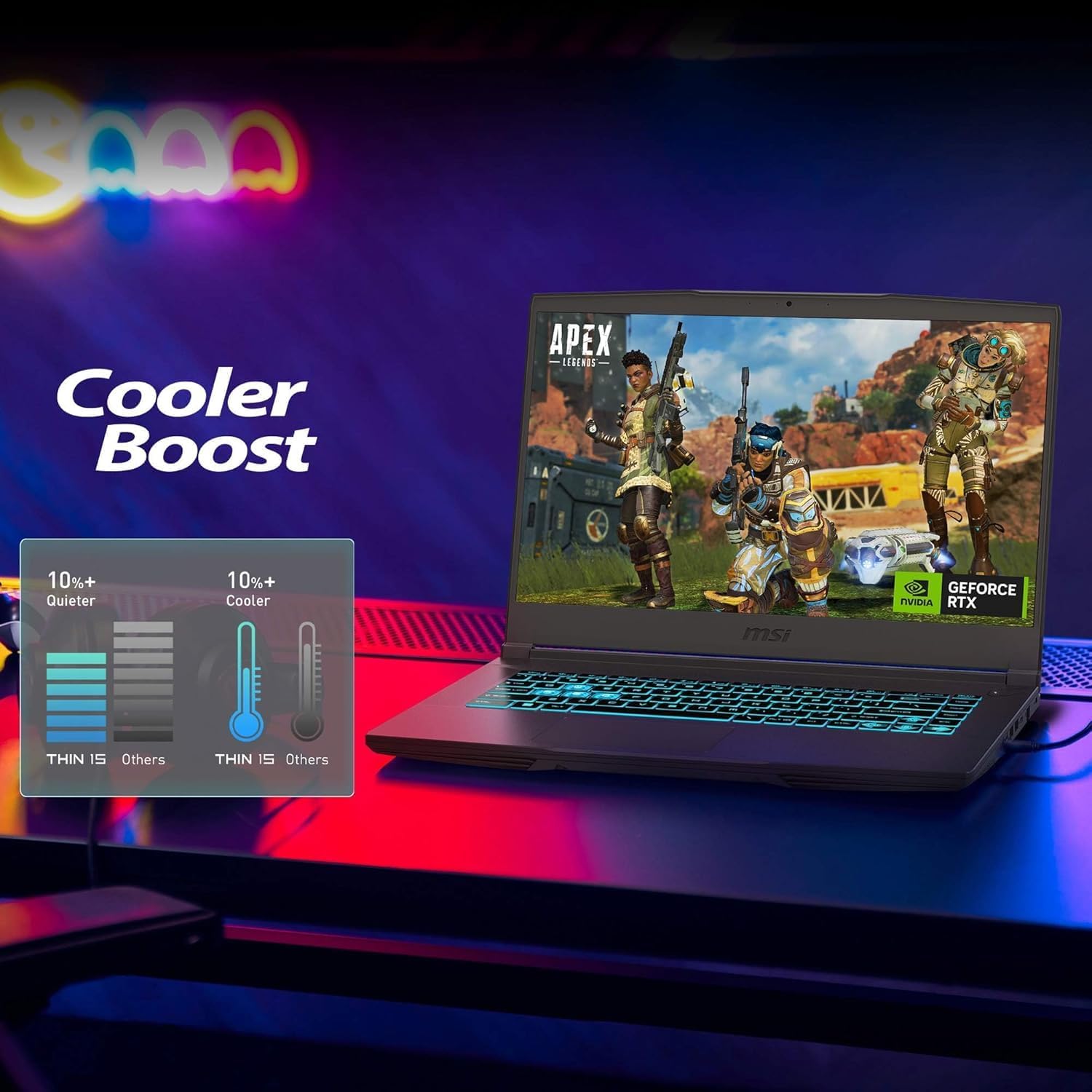 msi Thin 15.6' 144Hz Gaming Laptop Intel® Core Intel i5-13420H，NVIDIA GeForce RTX 4050, 16GB RAM 1TB NVMe SSD Win11 Home