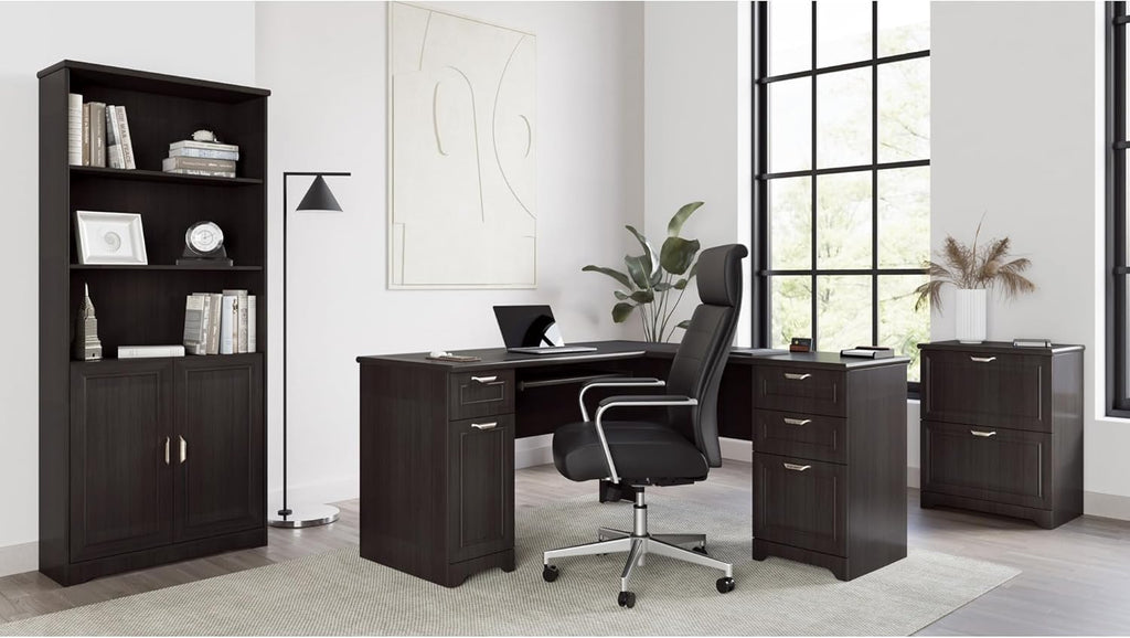 Realspace® Magellan 59'W L-Shape Corner Computer Desk, Espresso