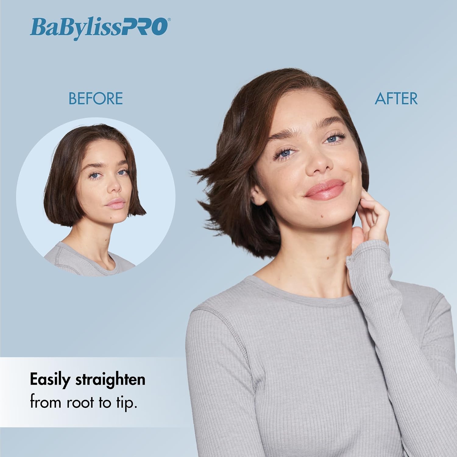 BabylissPRO Nano Titanium Specialty Ionic Hair Straightener, Professional Flat Iron For All Hair Types
