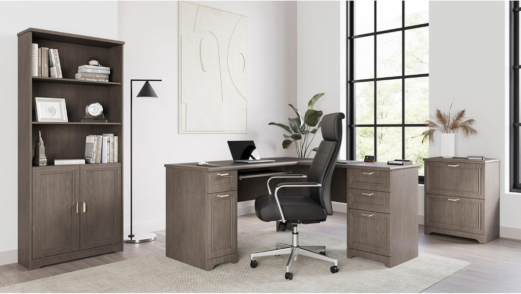 Realspace® Magellan 59' W L-Shape Corner Computer Desk, Gray
