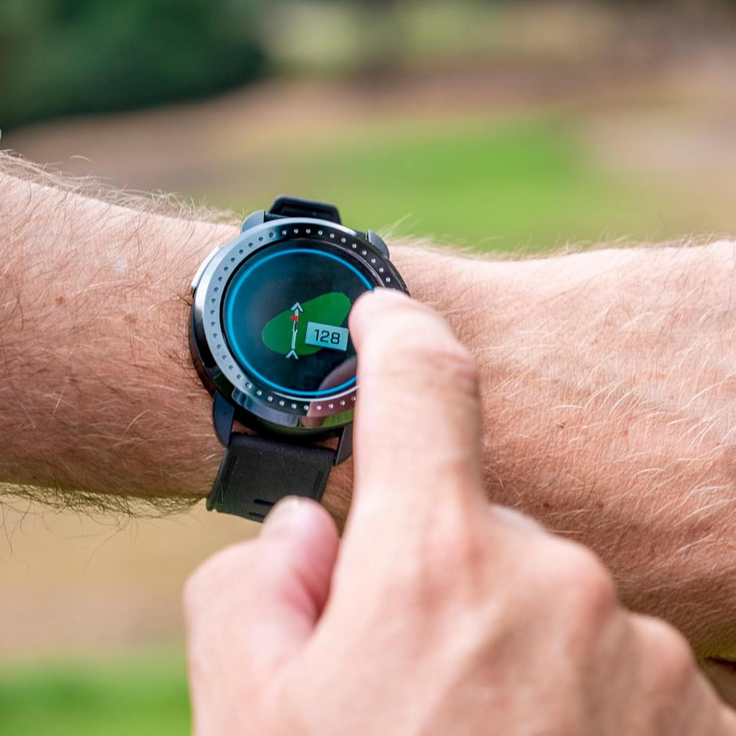 Bushnell Golf iON Elite GPS Watch – Color Touchscreen, Slope‑Adjusted Yardages, 38,000+ Courses, Shot Tracker, USB‑C, Magnetic Charger