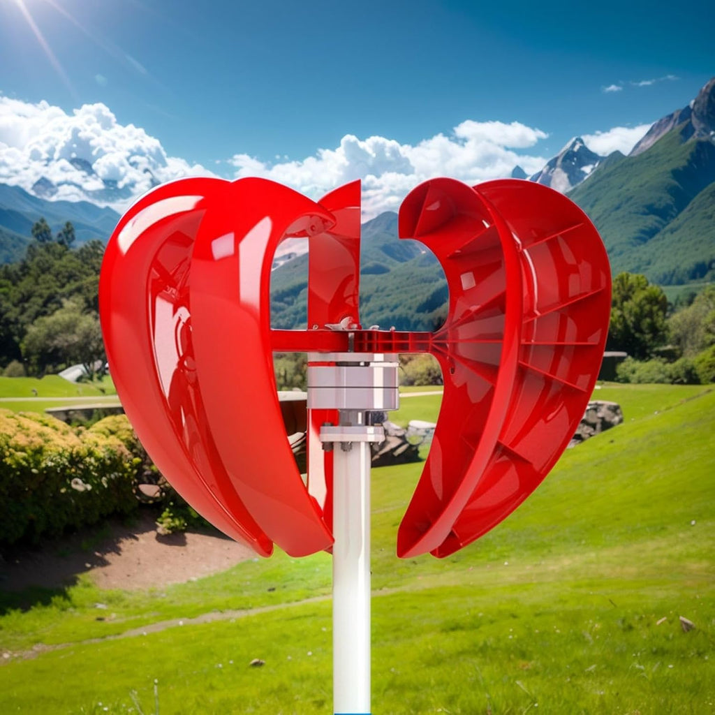 600W/800W/1000W/1200W Wind Turbine Generator Kit 12V/24V Vertical Axis Wind Turbine Generator with Controller Wind-Solar Hybrid Street Light Household Permanent Magnet Generator(800W,12V)