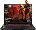 ASUS TUF Gaming A18 AI Laptop 18' WUXGA IPS 144Hz (100% sRGB, GSYNC) AMD 8-core Ryzen 7 260 32GB RAM 1TB SSD GeForce RTX 5060 GDDR7 DLSS4 (Up to 572 AI Tops) RGB Backlit USB4 Win11Pro ICP Hub