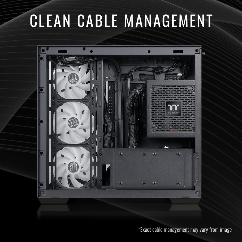 Thermaltake LCGS View 7870T-380 Gaming Desktop (AMD Ryzen™ 7 7800X3D, ToughRam 32GB DDR5 6400MT/s RGB Memory, NVIDIA® GeForce RTX™ 5070 Ti, 2TB NVMe M.2, WiFi, Windows 11) V38B-B850-57T-LCS