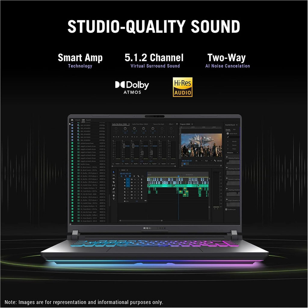 ASUS ROG Strix G16 Gaming Laptop, Intel i7-14650HX, 64 GB DDR5 RAM, 1 TB PCIe SSD, 16' FHD+ (1920x1200) Display, Nvidia G-Force RTX 5060, 4-Zone RGB Keyboard, W11 Home, Eclipse Gray