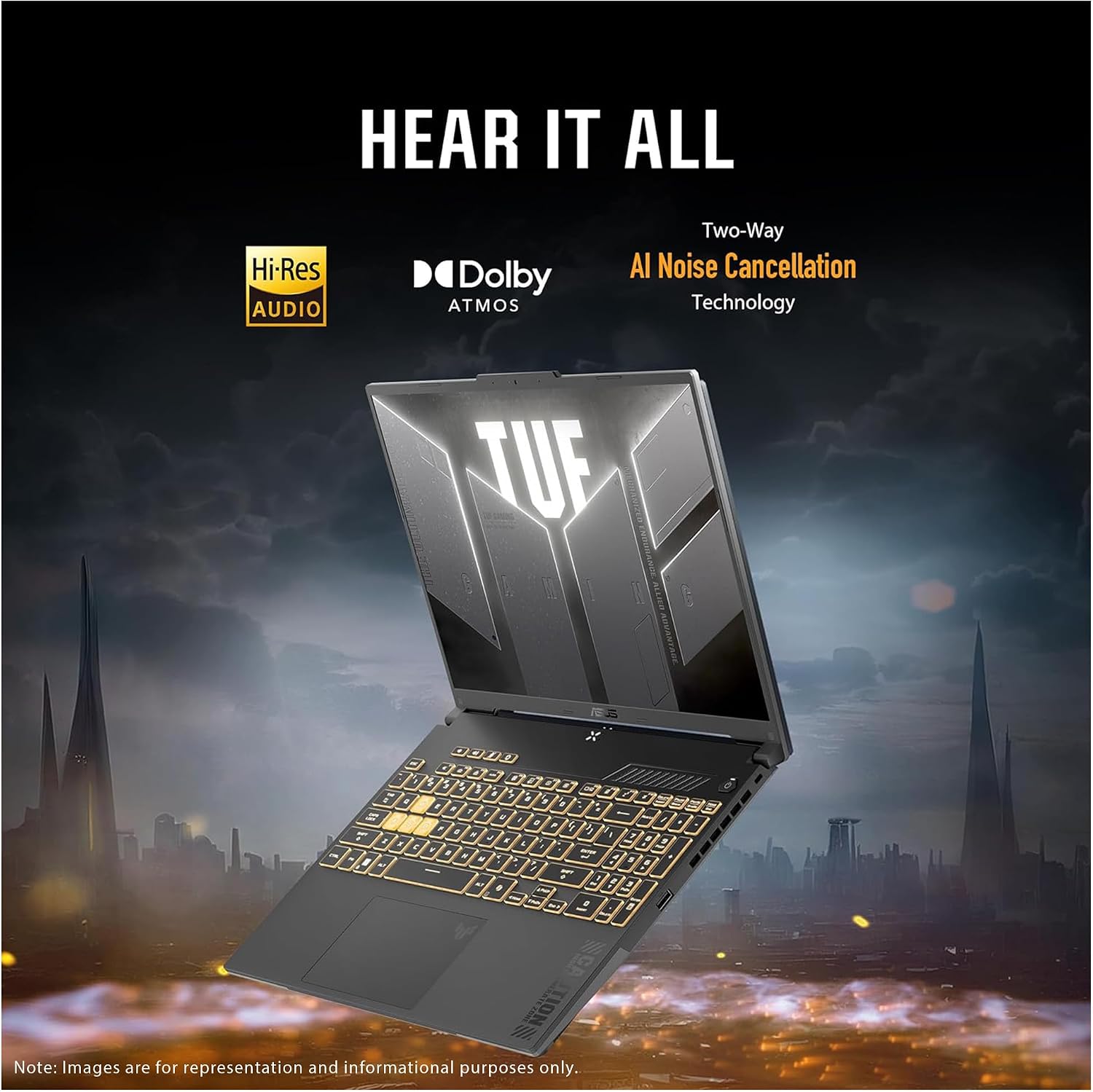 ASUS TUF F16 Gaming Laptop, Intel 5-210H, 32 GB DDR5 RAM, 2 TB PCIe SSD, 16'' FHD+ (1920x1200, WUXGA) 144Hz IPS Display, Nvidia G-Force RTX 4050, 1-Zone RGB Backlit Keyboard, W11 Home, Mecha Gray