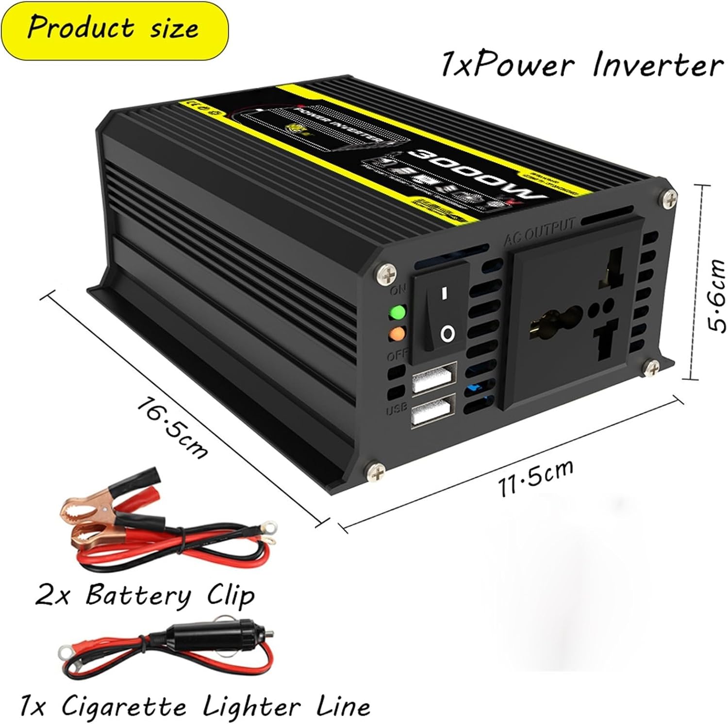 3000W Solar Inverter Kit 12V to 110V 220V with 50A Controller and 50W Folding Solar Panel for Home Grid Solar Power System(Black,12V to110V)