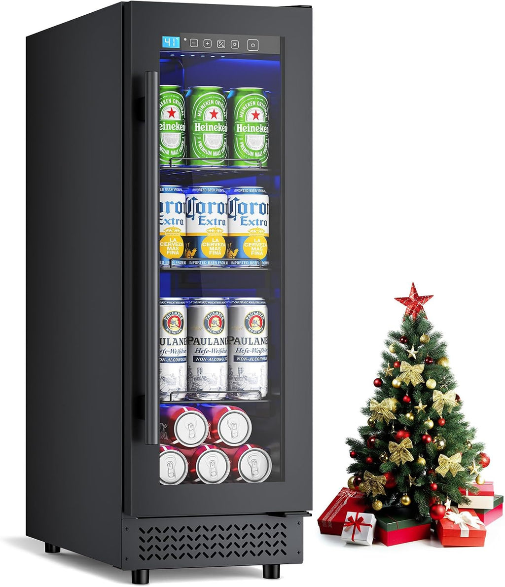60 Can Beverage Refrigerator Cooler for Cubicle under Desk/Counter Office Camping, 2 Cu.Ft Drink Fridge Beverage Cooler with Glass Door for Water Juices Cola Bottles