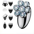 Electric Shavers for Bald Men, Men Electric Shaver Bald Head 5 in 1 Beard Trimmer Razor Nose Hair Clipper Waterproof Nose Trimmer Professional Shaver Machine