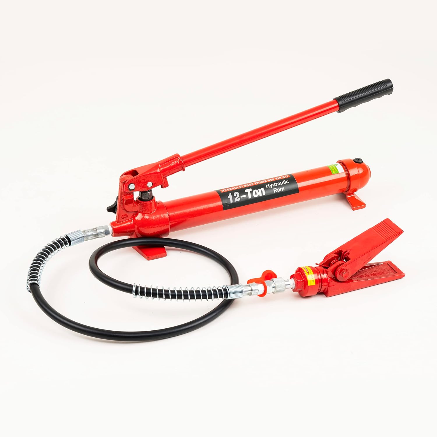 12 Ton Porta Power Hydraulic Jack Kit, Heavy Duty Hydraulic Ram & Pump Set, Auto Body Frame Repair Tool with Extension Tubes for Car, Truck & Garage