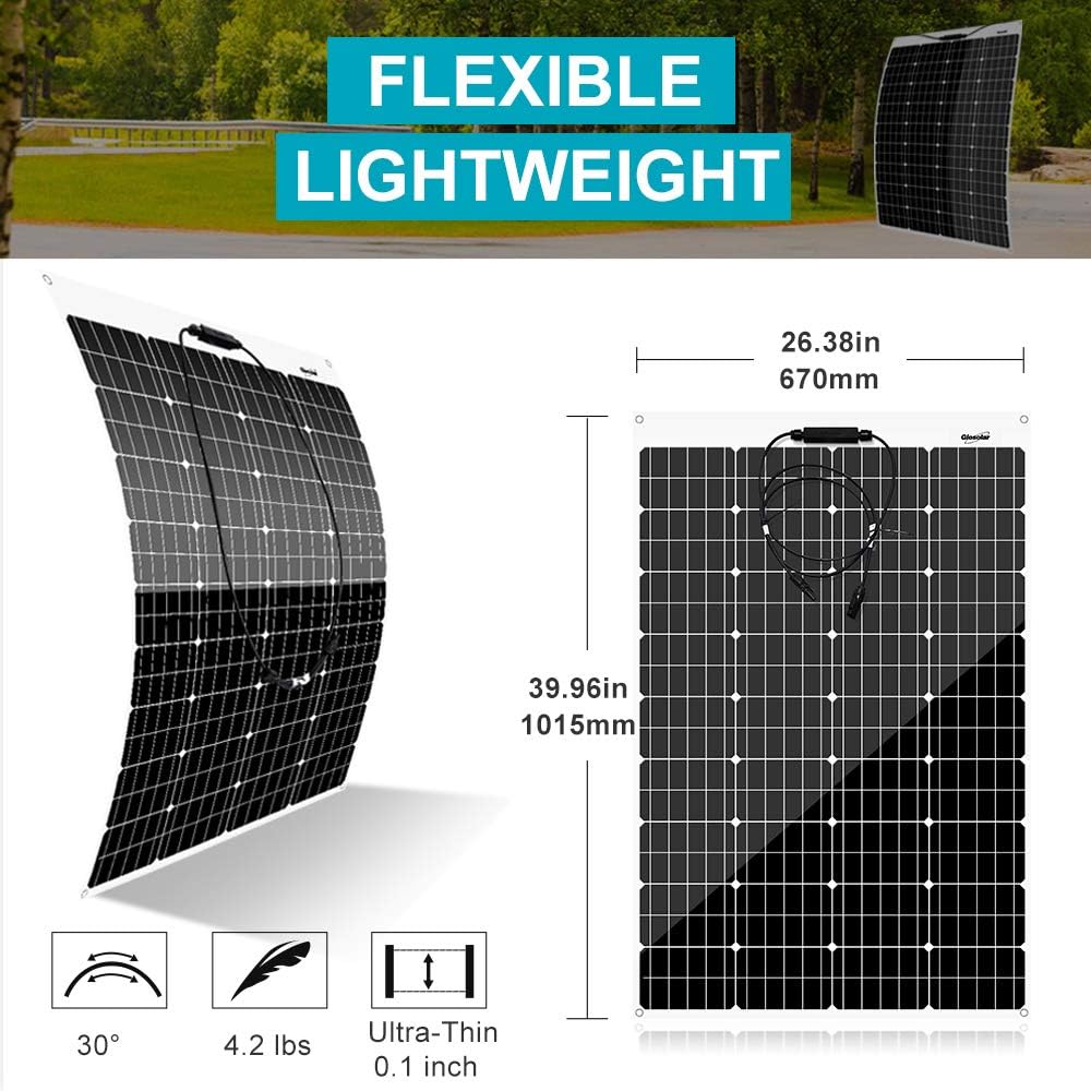 1000W Wind Turbine Generator Kit with 1000W Inverter: 5pcs 120W Flexible Solar Panel/400W 12V Wind Turbine/Solar Charge Controller/Wind Regulator/Cable/Connectors