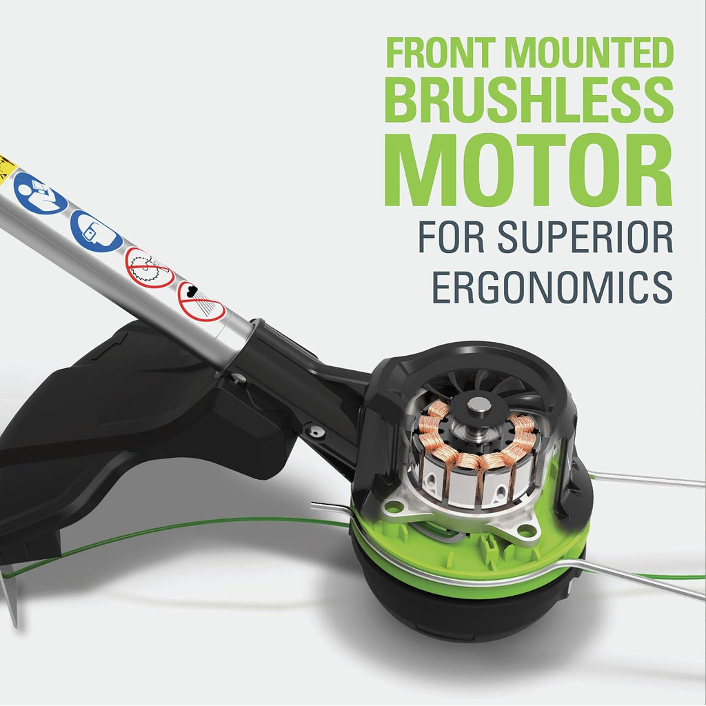 Greenworks 80V Brushless Cordless Yard Tool Combo Kit with 2.0Ah Battery & Rapid Charger – 16' Dual-Line String Trimmer and 500 CFM / 125 MPH Leaf Blower, Variable Speed, 4-Year Warranty