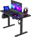 CubiCubi Electric Standing Desk, 40 x 24 Inches Height Adjustable Sit Stand Desk, Ergonomic Home Office Computer Workstation, Black