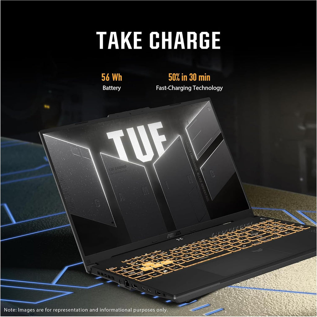 ASUS TUF F16 Gaming Laptop, Intel 5-210H, 64 GB DDR5 RAM, 2 TB PCIe SSD, 16'' FHD+ (1920x1200, WUXGA) 144Hz IPS Display, Nvidia G-Force RTX 4050, 1-Zone RGB Backlit Keyboard, W11 Pro, Mecha Gray