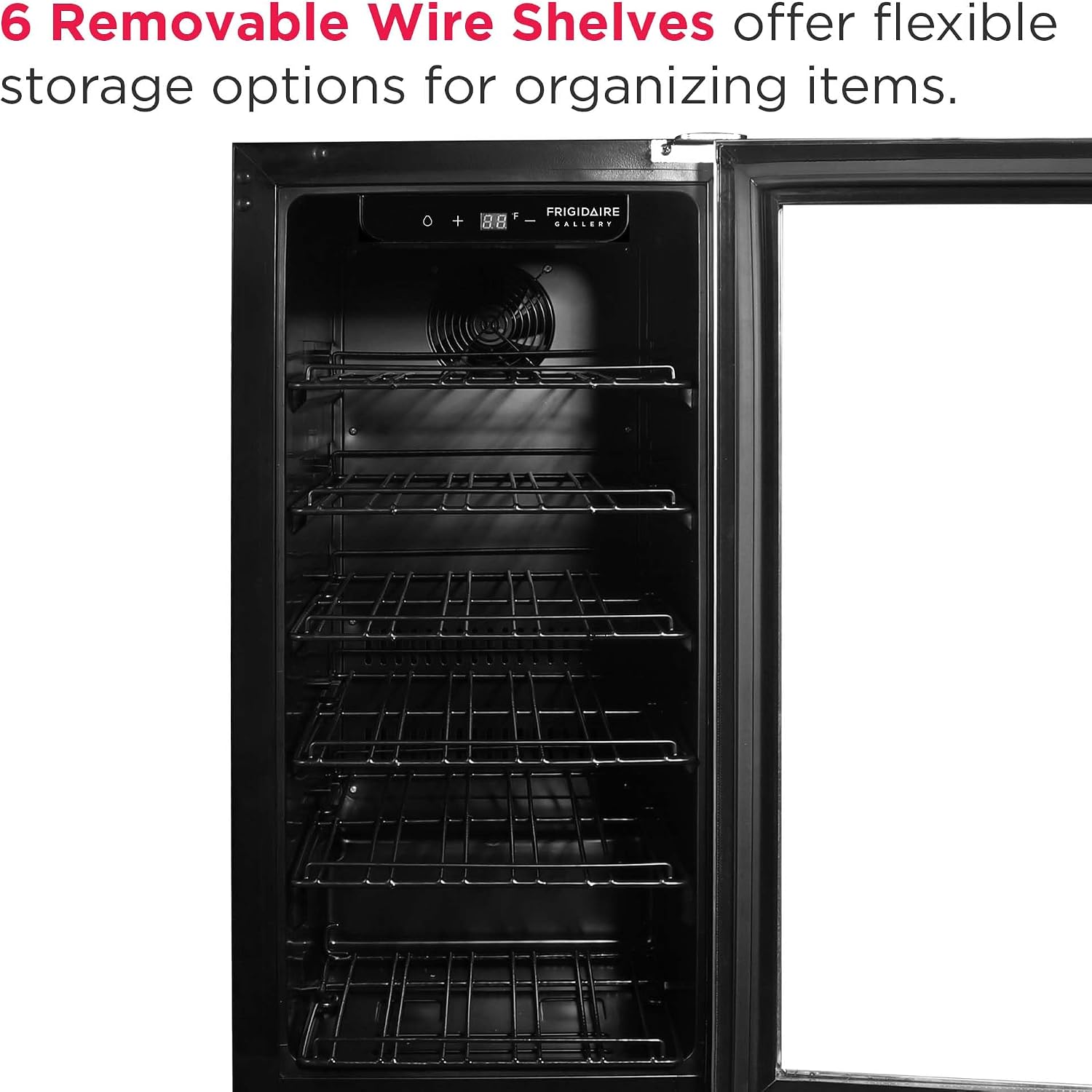 Frigidaire Gallery, 22.5' Wide Beverage Cooler, 30-Bottles Stainless Steel, with Lock, Tempered Glass Door, Frost Free, Glass Door, Stainless Steel, Built-in