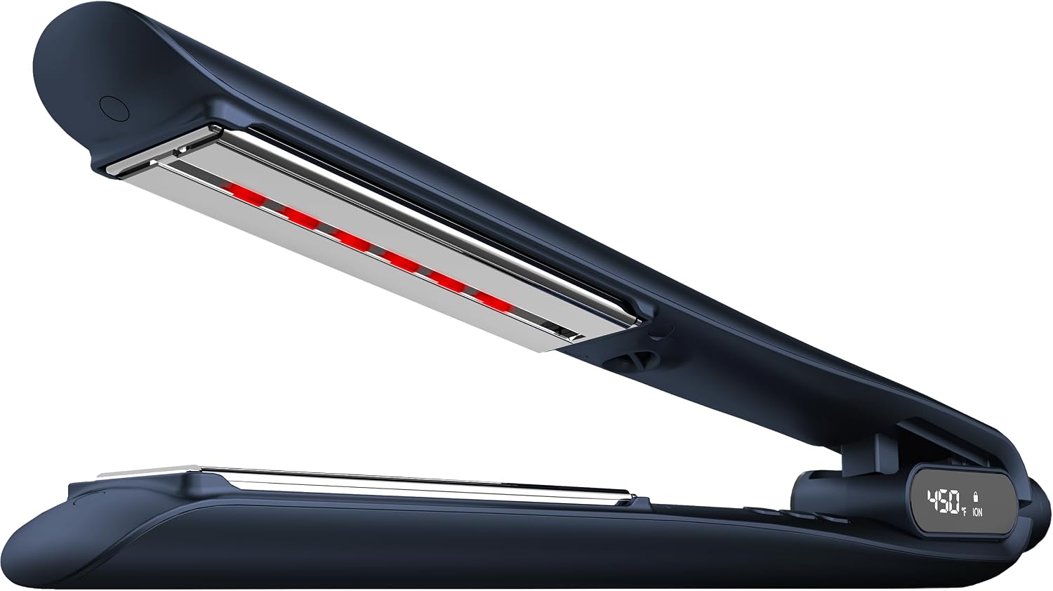 Silk'n SilkyStraight Hair Straightener & Curler 2 in 1, Professional 1' Titanium Flat Iron with Infrared & Ionic Tech, Floating Plates, 12 Settings 240–450°F, 15-Sec Heat-Up, Dual Voltage