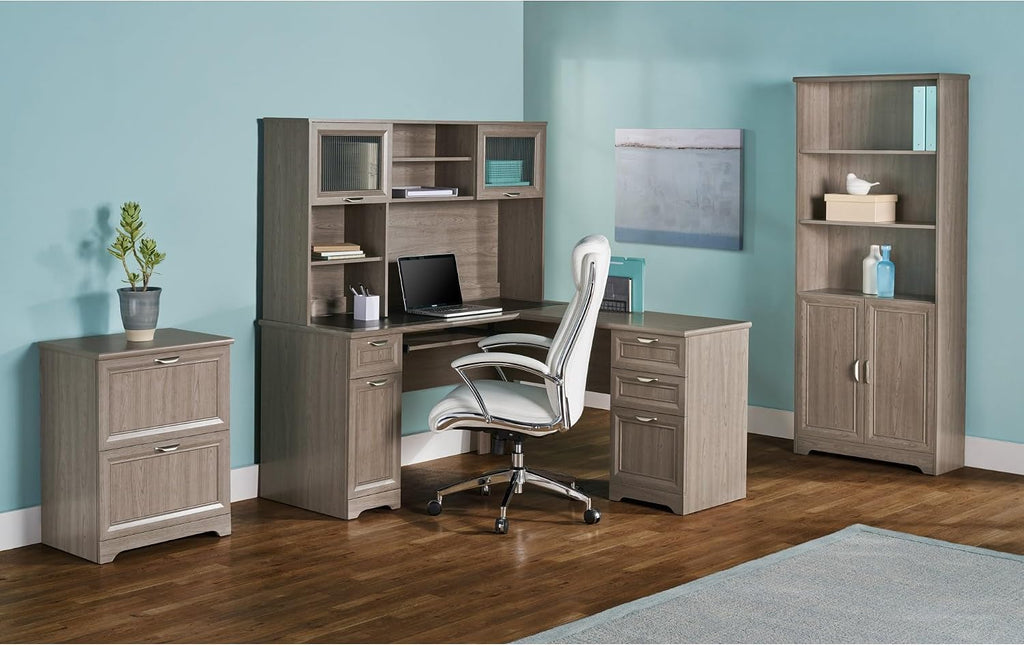 Realspace® Magellan 59' W L-Shape Corner Computer Desk, Gray