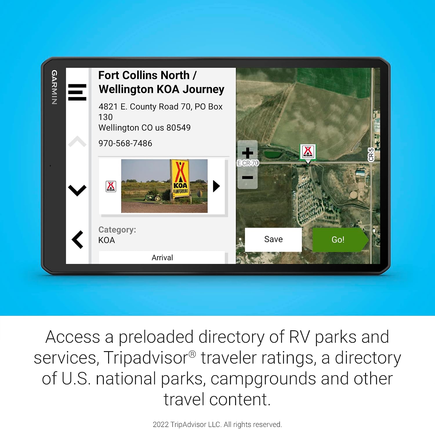 Garmin RV 1095, Extra-Large, Easy-to-Read 10' GPS Navigator, Custom Routing, High-Resolution Birdseye Satellite Imagery, Directory of Parks and Services, Landscape or Portrait View Display