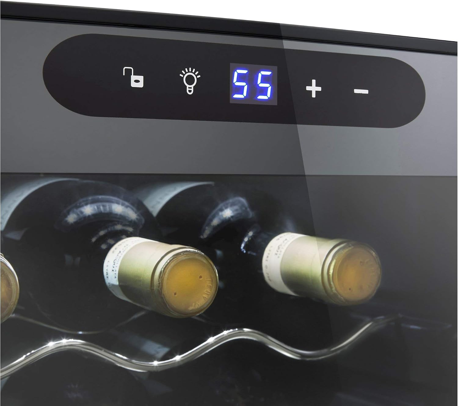 Wine Enthusiast 18-Bottle Compressor Wine Cooler - Freestanding 1.8 Cu. Ft. Wine Refrigerator for Home & Kitchen, Energy-Efficient Cooling of 41-64°F, LED Digital Control Panel