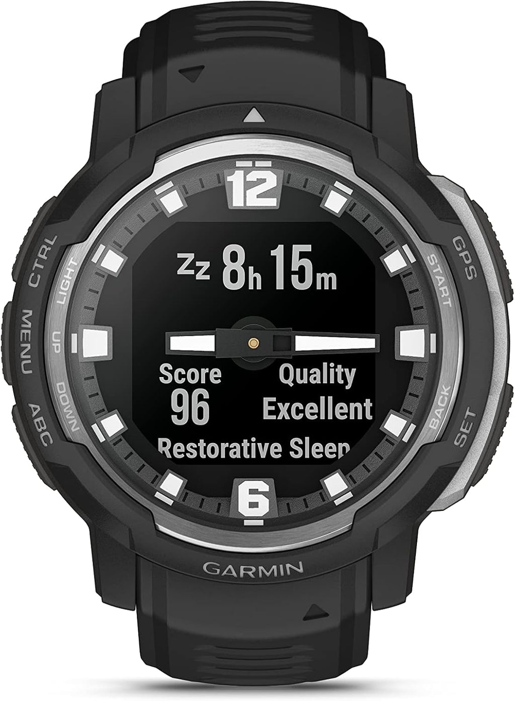 Garmin Instinct Crossover, Rugged Hybrid Multisport GPS Smartwatch, Black | Heart Rate Monitor, Analog Hands and Digital Display, Up to 28 Day Battery Life with Signature Series Charging Bundle