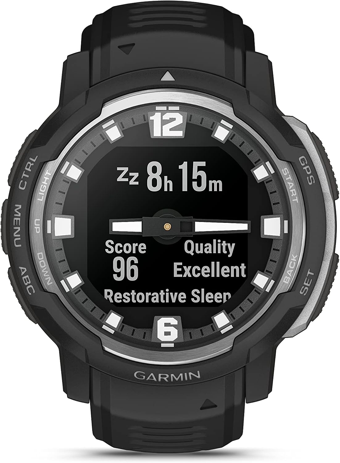 Garmin Instinct Crossover, Rugged Hybrid Multisport GPS Smartwatch, Black | Heart Rate Monitor, Analog Hands and Digital Display, Up to 28 Day Battery Life with Signature Series Charging Bundle