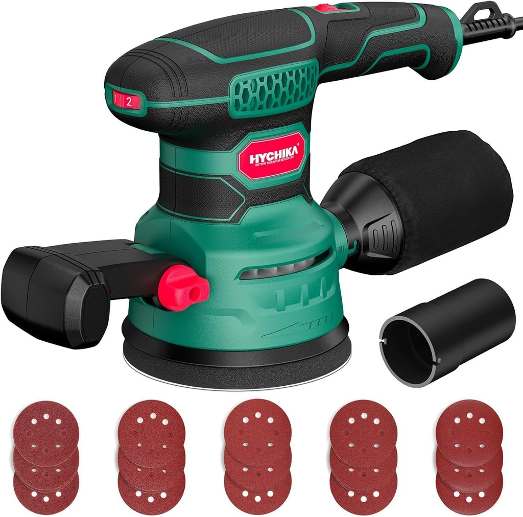 HYCHIKA Power Tool Combo Kit, Heat Gun,Impact Wrench,Drill Driver,Electric Screwdriver,Orbital Sander, Rotary Tool,Mini Circular Saw，Reciprocating Saw,Jig Saw,50W LED Work Light,10-Tool Power Tool Set