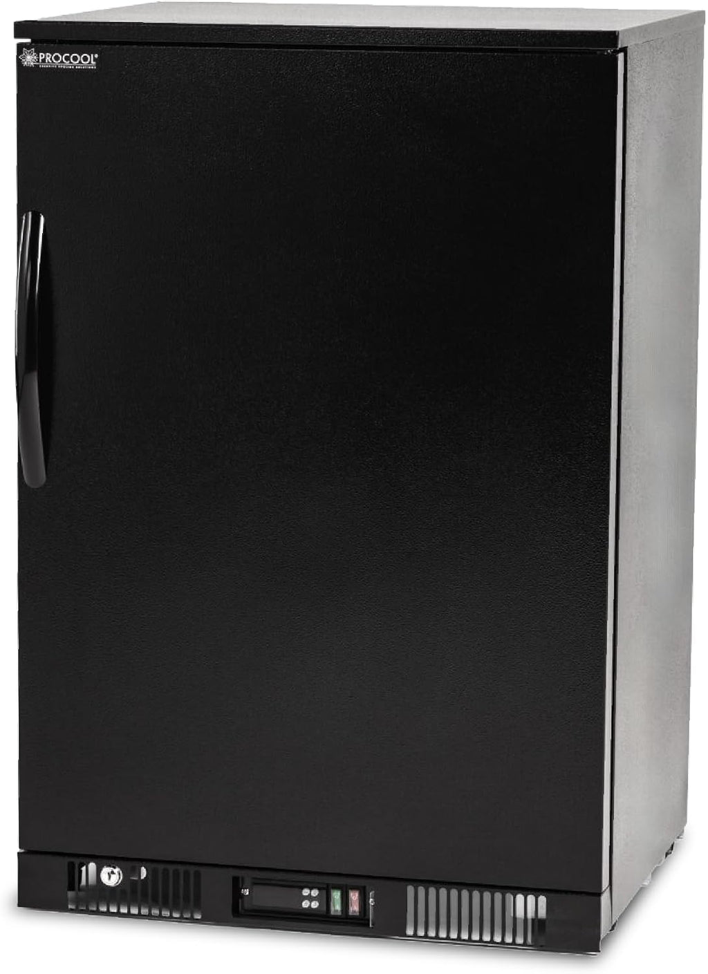Procool 1-Door Counter Height Beverage Refrigerator - 24' Wide Energy Efficient Black Bar Fridge With LED Lighting - Commercial Back Bar Cooler
