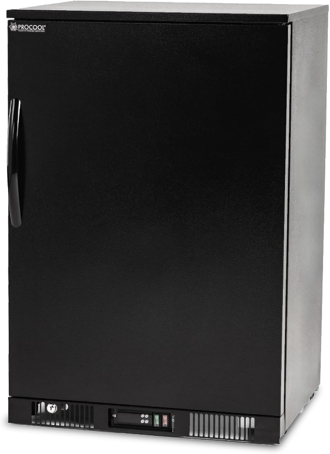 Procool 1-Door Counter Height Beverage Refrigerator - 24' Wide Energy Efficient Black Bar Fridge With LED Lighting - Commercial Back Bar Cooler