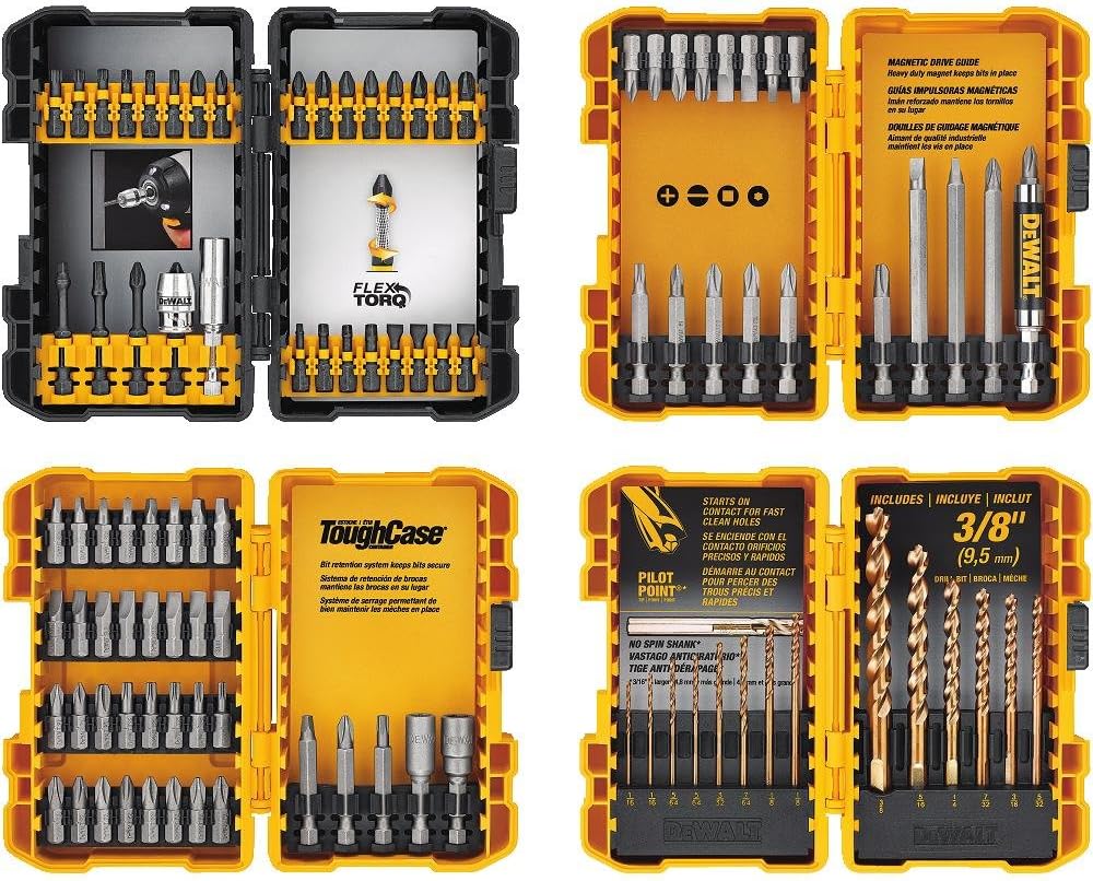DEWALT 20V MAX* Cordless Drill/Driver Kit with Screwdriver/Drill Bit Set, 100-Piece (DCD771C2 & DWA2FTS100)